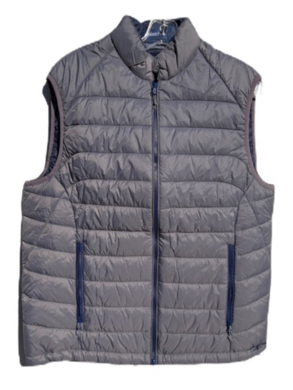 Johnnie-O Gray Straits Quilted Full-Zip Puffer Vest.